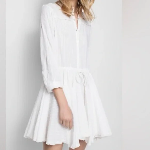 Zadig & Voltaire Ranil White Long Sleeve Dress - Picture 3 of 13